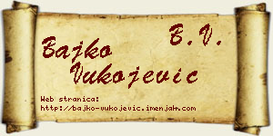 Bajko Vukojević vizit kartica